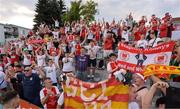 17 July 2025; St Patrick's Athletic supporters celebrate after the UEFA Conference League First Qualifying Round second leg match between FC Hegelmann and St Patrick's Athletic at Raudondvaris Stadium in Raudondvaris, Lithuania. Photo by Evaldas Semiotas/Sportsfile