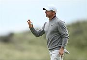 17 July 2025; Rory McIlroy of Northern Ireland acknowledges the crowd after a putt on the 15th green during day one of The 153rd Open Championship at Royal Portrush Golf Club in Portrush, Antrim. Photo by Ramsey Cardy/Sportsfile