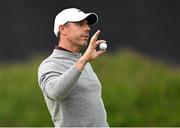 17 July 2025; Rory McIlroy of Northern Ireland after finishing his round during day one of The 153rd Open Championship at Royal Portrush Golf Club in Portrush, Antrim. Photo by Ramsey Cardy/Sportsfile