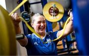 17 July 2025; Maggie Boylan during a Leinster Rugby women's gym session at Energia Park in Dublin. Photo by Seb Daly/Sportsfile