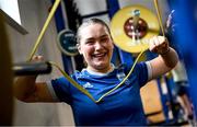 17 July 2025; Maggie Boylan during a Leinster Rugby women's gym session at Energia Park in Dublin. Photo by Seb Daly/Sportsfile