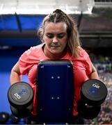 17 July 2025; Rebecca Francis during a Leinster Rugby women's gym session at Energia Park in Dublin. Photo by Seb Daly/Sportsfile