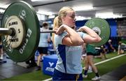 17 July 2025; Erin McConnell during a Leinster Rugby women's gym session at Energia Park in Dublin. Photo by Seb Daly/Sportsfile