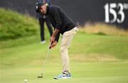 17 July 2025; Tony Finau of USA putts on the 18th green during day one of The 153rd Open Championship at Royal Portrush Golf Club in Portrush, Antrim. Photo by Ramsey Cardy/Sportsfile