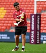 18 July 2025; Gabriel Farrell, son of head coach Andy Farrell, plays hurling during a British & Irish Lions captain's run at Suncorp Stadium in Brisbane, Australia. Photo by Brendan Moran/Sportsfile