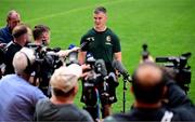 18 July 2025; Assistant coach Jonathan Sexton speaks to the media after a British & Irish Lions captain's run at Suncorp Stadium in Brisbane, Australia. Photo by Brendan Moran/Sportsfile
