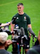 18 July 2025; Assistant coach Jonathan Sexton speaks to the media after a British & Irish Lions captain's run at Suncorp Stadium in Brisbane, Australia. Photo by Brendan Moran/Sportsfile
