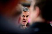 18 July 2025; Assistant coach Jonathan Sexton speaks to the media after a British & Irish Lions captain's run at Suncorp Stadium in Brisbane, Australia. Photo by Brendan Moran/Sportsfile