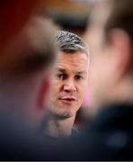 18 July 2025; Assistant coach Jonathan Sexton speaks to the media after a British & Irish Lions captain's run at Suncorp Stadium in Brisbane, Australia. Photo by Brendan Moran/Sportsfile