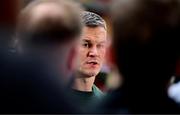 18 July 2025; Assistant coach Jonathan Sexton speaks to the media after a British & Irish Lions captain's run at Suncorp Stadium in Brisbane, Australia. Photo by Brendan Moran/Sportsfile