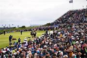 18 July 2025; A general view as Rory McIlroy of Northern Ireland putts on the first green during day two of The 153rd Open Championship at Royal Portrush Golf Club in Portrush, Antrim. Photo by Ramsey Cardy/Sportsfile