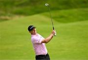 18 July 2025; Justin Rose of England watches his shot on the 12th hole during day two of The 153rd Open Championship at Royal Portrush Golf Club in Portrush, Antrim. Photo by Ramsey Cardy/Sportsfile