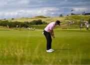 18 July 2025; Justin Rose of England putts on the ninth green during day two of The 153rd Open Championship at Royal Portrush Golf Club in Portrush, Antrim. Photo by Ramsey Cardy/Sportsfile