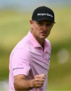 18 July 2025; Justin Rose of England reacts to a putt on the ninth green during day two of The 153rd Open Championship at Royal Portrush Golf Club in Portrush, Antrim. Photo by Ramsey Cardy/Sportsfile