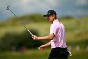 18 July 2025; Justin Rose of England reacts to a putt on the ninth green during day two of The 153rd Open Championship at Royal Portrush Golf Club in Portrush, Antrim. Photo by Ramsey Cardy/Sportsfile