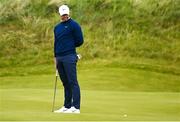 18 July 2025; Rory McIlroy of Northern Ireland reacts to missing a putt on the seventh green during day two of The 153rd Open Championship at Royal Portrush Golf Club in Portrush, Antrim. Photo by David Fitzgerald/Sportsfile