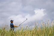 18 July 2025; Padraig Harrington of Ireland watches his tee shot on the eighth hole during day two of The 153rd Open Championship at Royal Portrush Golf Club in Portrush, Antrim. Photo by Ramsey Cardy/Sportsfile