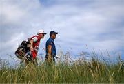 18 July 2025; Padraig Harrington of Ireland walks to the eighth fairway during day two of The 153rd Open Championship at Royal Portrush Golf Club in Portrush, Antrim. Photo by Ramsey Cardy/Sportsfile