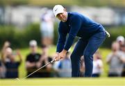 18 July 2025; Rory McIlroy of Northern Ireland reacts to a missed putt on the 12th green during day two of The 153rd Open Championship at Royal Portrush Golf Club in Portrush, Antrim. Photo by David Fitzgerald/Sportsfile