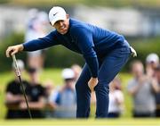 18 July 2025; Rory McIlroy of Northern Ireland reacts to a missed putt on the 12th green during day two of The 153rd Open Championship at Royal Portrush Golf Club in Portrush, Antrim. Photo by David Fitzgerald/Sportsfile
