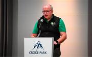 18 July 2025; Irish Guide Dogs for the Blind chief executive Tim O'Mahony during the GPA Hurling and Camogie Legends Lunch at Croke Park in Dublin. Photo by Seb Daly/Sportsfile