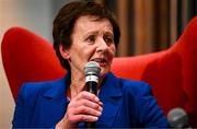 18 July 2025; Former Wexford camogie player Margaret O'Leary-Leacy during the GPA Hurling and Camogie Legends Lunch at Croke Park in Dublin. Photo by Seb Daly/Sportsfile