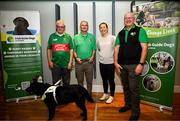 18 July 2025; Members of Irish Guide Dogs for the Blind during the GPA Hurling and Camogie Legends Lunch at Croke Park in Dublin. Photo by Seb Daly/Sportsfile