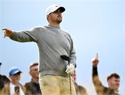 18 July 2025; Chris Gotterup of USA watches his tee shot on the 16th hole during day two of The 153rd Open Championship at Royal Portrush Golf Club in Portrush, Antrim. Photo by David Fitzgerald/Sportsfile