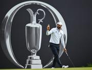 18 July 2025; Dustin Johnson of USA after putting on the 18th green during day two of The 153rd Open Championship at Royal Portrush Golf Club in Portrush, Antrim. Photo by David Fitzgerald/Sportsfile