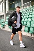 18 July 2025; Gavin Whyte of Derry City arrives for the Sports Direct Men’s FAI Cup second round match between Treaty United and Derry City at Markets Field in Limerick. Photo by Stephen McCarthy/Sportsfile