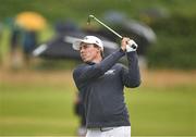 18 July 2025; Matt Fitzpatrick of England plays a shot from the 14th fairway during day two of The 153rd Open Championship at Royal Portrush Golf Club in Portrush, Antrim. Photo by David Fitzgerald/Sportsfile