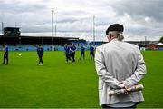 18 July 2025; A Drogheda United supporter watches on the pitch walks before the Sports Direct Men’s FAI Cup second round match between Drogheda United and Crumlin United at Sullivan & Lambe Park in Drogheda, Louth. Photo by Tyler Miller/Sportsfile