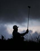 18 July 2025; Collin Morikawa of USA watches his tee shot on the 12th hole during day two of The 153rd Open Championship at Royal Portrush Golf Club in Portrush, Antrim. Photo by Ramsey Cardy/Sportsfile