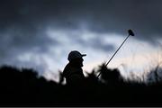 18 July 2025; Scottie Scheffler of USA watches his tee shot on the 12th hole during day two of The 153rd Open Championship at Royal Portrush Golf Club in Portrush, Antrim. Photo by Ramsey Cardy/Sportsfile