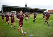 18 July 2025; Killester Donnycarney players warm-up before the Sports Direct Men’s FAI Cup second round match between Killester Donnycarney and Bohemians at Dalymount Park in Dublin. Photo by Seb Daly/Sportsfile