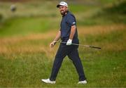 18 July 2025; Shane Lowry of Ireland watches his shot on the 12th hole during day two of The 153rd Open Championship at Royal Portrush Golf Club in Portrush, Antrim. Photo by Ramsey Cardy/Sportsfile
