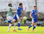 18 July 2025; Colin Conroy of Treaty United in action against Sadou Diallo of Derry City during the Sports Direct Men’s FAI Cup second round match between Treaty United and Derry City at Markets Field in Limerick. Photo by Stephen McCarthy/Sportsfile
