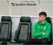 18 July 2025; Callum Honohan of Shamrock Rovers before the Sports Direct Men’s FAI Cup second round match between Shamrock Rovers and Wexford at Tallaght Stadium in Dublin. Photo by Thomas Flinkow/Sportsfile