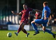 18 July 2025; Greg Cunningham of Galway United in action against John Barry of Tolka Rovers during the Sports Direct Men’s FAI Cup second round match between Galway United and Tolka Rovers at Eamonn Deacy Park in Galway. Photo by Piaras Ó Mídheach/Sportsfile
