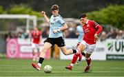 18 July 2025; Vincent Leonard of Dundalk in action against Owen Elding of Sligo Rovers during the Sports Direct Men’s FAI Cup second round match between Dundalk and Sligo Rovers at Oriel Park in Dundalk, Louth. Photo by Ben McShane/Sportsfile