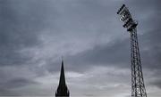18 July 2025; A view of the floodlights during the second half of the Sports Direct Men’s FAI Cup second round match between Killester Donnycarney and Bohemians at Dalymount Park in Dublin. Photo by Seb Daly/Sportsfile