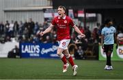 18 July 2025; Jake Doyle-Hayes of Sligo Rovers celebrates after scoring his side's second goal during the Sports Direct Men’s FAI Cup second round match between Dundalk and Sligo Rovers at Oriel Park in Dundalk, Louth. Photo by Ben McShane/Sportsfile