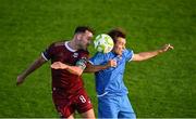 18 July 2025; Greg Cunningham of Galway United in action against Cian Mooney of Tolka Rovers during the Sports Direct Men’s FAI Cup second round match between Galway United and Tolka Rovers at Eamonn Deacy Park in Galway. Photo by Piaras Ó Mídheach/Sportsfile
