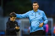 18 July 2025; Drogheda United manager Kevin Doherty with a young Drogheda United supporter after the Sports Direct Men’s FAI Cup second round match between Drogheda United and Crumlin United at Sullivan & Lambe Park in Drogheda, Louth. Photo by Tyler Miller/Sportsfile