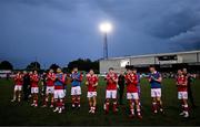 18 July 2025; Sligo Rovers players applaud the travelling supporters after the Sports Direct Men’s FAI Cup second round match between Dundalk and Sligo Rovers at Oriel Park in Dundalk, Louth. Photo by Ben McShane/Sportsfile