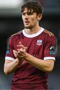 18 July 2025; Donnacha Sammon of Galway United after his side's victory in the Sports Direct Men’s FAI Cup second round match between Galway United and Tolka Rovers at Eamonn Deacy Park in Galway. Photo by Piaras Ó Mídheach/Sportsfile
