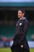 18 July 2025; Derry City manager Tiernan Lynch during the Sports Direct Men’s FAI Cup second round match between Treaty United and Derry City at Markets Field in Limerick. Photo by Stephen McCarthy/Sportsfile