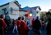 19 July 2025; A local resident entertains the crowd as atmosphere builds around the stadium before the first test match between Australia and the British & Irish Lions at Suncorp Stadium in Brisbane, Australia. Photo by Brendan Moran/Sportsfile