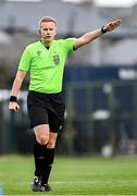 18 July 2025; Referee Daniel Murphy during the Sports Direct Men’s FAI Cup second round match between Killester Donnycarney and Bohemians at Dalymount Park in Dublin. Photo by Seb Daly/Sportsfile