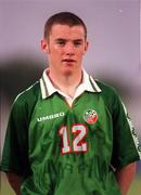 26 July 1998; Alan Quinn of Republic of Ireland during the UEFA European Under-18 Championship Final between Germany and Republic of Ireland at GSZ Stadium in Larnaca, Cyprus. Photo by David Maher/Sportsfile